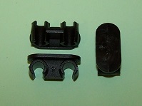 Plastic 'In-Air' pipe clip: twin 3/16