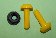 Number Plate Plastic Screws and Nuts. Yellow