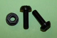 Number Plate Plastic Screws and Nuts. Black