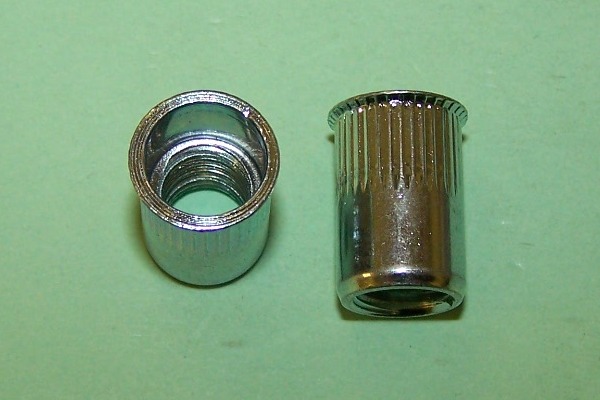 Rivnut - Splined M8 thread size, panel hole 10.5mm. General application.