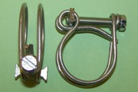 Twin Wire Hose Clamp, mild steel, zinc plated, for hoses 43-47mm. General application.